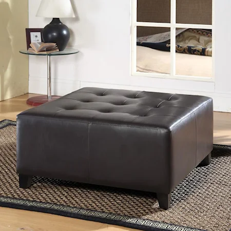 Large Square Tufted Cocktail Ottoman